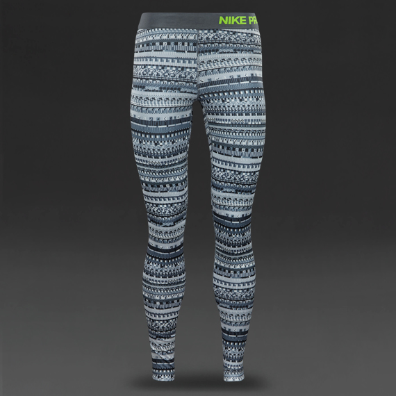Nike Pro Warm 8 Bit Tights Cool Grey/Black/Cool Grey/Volt for Women